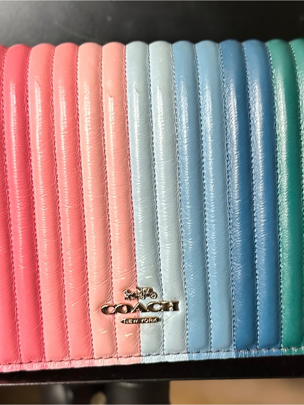 Coach Rainbow Ombre Quilted Leather Crossbody